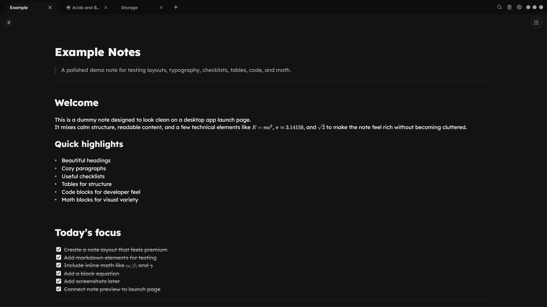 Noto editor and markdown workspace preview.